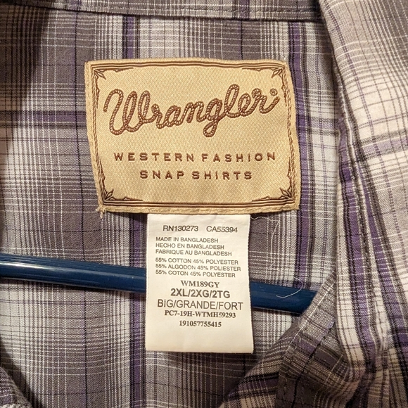 Wrangler Long Sleeve Pearl Snap Shirt - Picture 2 of 4